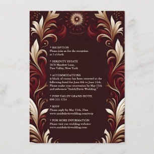 Rustic Fiesta Floral Rose Spanish Wedding Enclosure Card