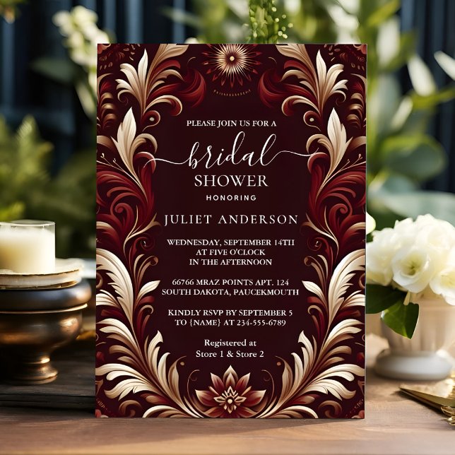 Rustic Fiesta Rustic Bold Spanish Bridal Shower Invitation (Creator Uploaded)