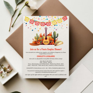 Rustic Fiesta Theme Couples Shower  Invitation