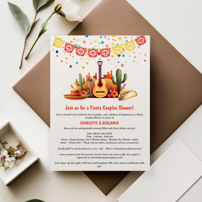 Rustic Fiesta Theme Couples Shower  Invitation (Creator Uploaded)