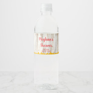 Rustic Fiesta Water Bottle Labels Taco Shower