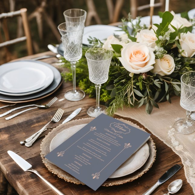 Rustic Filigree Wedding Menu Budget (Creator Uploaded)