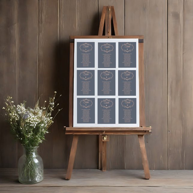Rustic Filigree Wedding Table Seating Chart Card (Creator Uploaded)