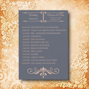 Rustic Filigree, Wedding Timeline Programme