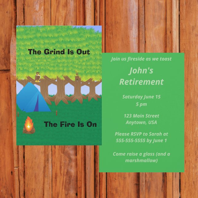 Rustic Fireside Any Occasion Party Invitation (Creator Uploaded)