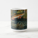 Rustic fish fishing fly fishing Gone fishin" Coffee Mug<br><div class="desc">- a rustic vintage retro fish design - gone fishin' personalise mug.</div>