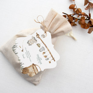 Rustic Fisherman Baby Shower Thank You   Favour Tags