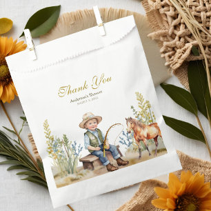 Rustic Fisherman’s Derby Baby Shower Thank You Favour Bags