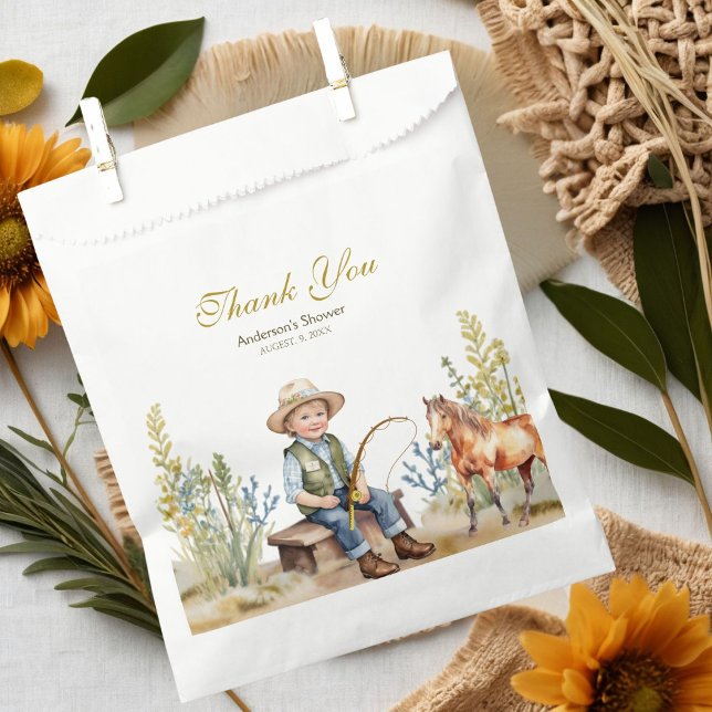 Rustic Fisherman’s Derby Baby Shower Thank You Favour Bags (Creator Uploaded)