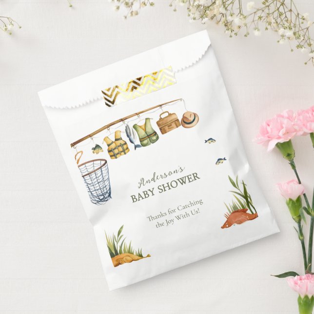 Rustic Fishing Baby Boy Party Gift Bag (Sealed)