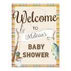 Rustic Fishing Baby Shower Welcome Sign