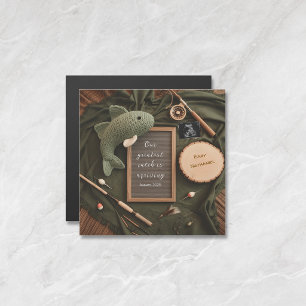 Rustic Fishing dad gift Pregnancy Announcement 