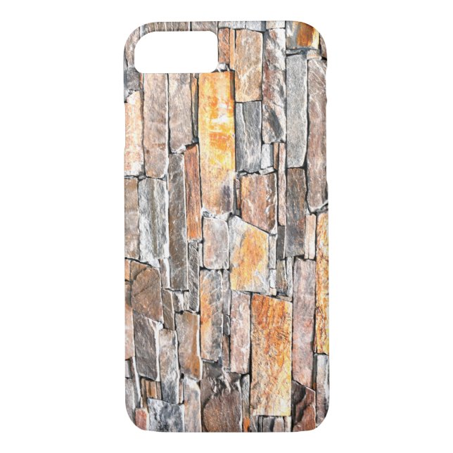 Rustic Flagstone natural stone pattern bricks Case-Mate iPhone Case (Back)