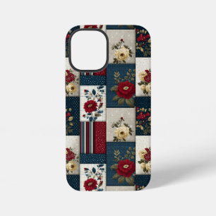 Rustic Floral and Geometric Patchwork Design iPhone 12 Mini Case