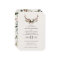 Rustic floral and stag antlers wedding invite