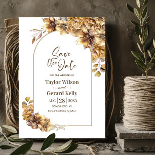 Rustic Floral Arch Wedding Save the Date