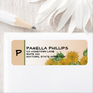 Rustic Floral Art Initial Letter Personalised