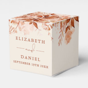 Rustic Floral Autumn Fall Wedding Favour Box