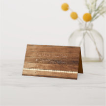 Rustic Floral Barn Wedding Place Card