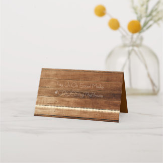 Rustic Floral Barn Wedding Place Card
