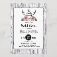 Rustic Floral Barnwood Hunt is Over Bridal Shower