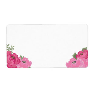 Rustic Floral Blank Large Address Labels