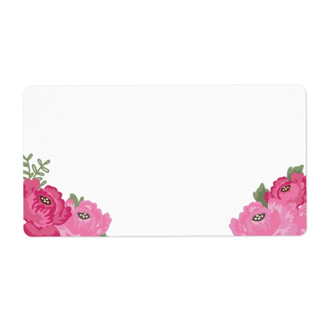 Rustic Floral Blank Large Address Labels (Front)