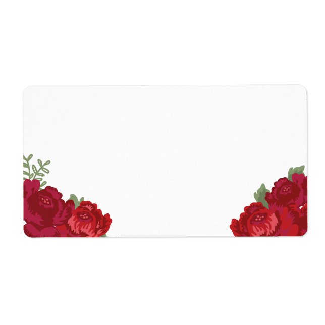 Rustic Floral Blank Large Address Labels (Front)