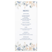 Rustic Floral Boho Blue and Beige Wedding