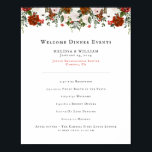 Rustic Floral | Boho Botanical Wedding Program Poster<br><div class="desc">Elegant and simple wedding welcome note to be placed on the chairs of guests at the ceremony or inside welcome bags. From displaying times for the evening's cocktail hour to serving as a map to direct guests to the next stop of the night; to give friends and family an idea...</div>