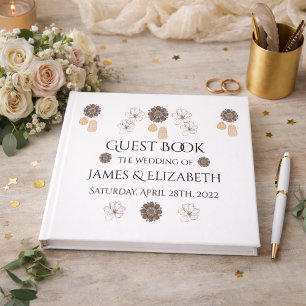 Rustic Floral Boho Wedding  Guest Book