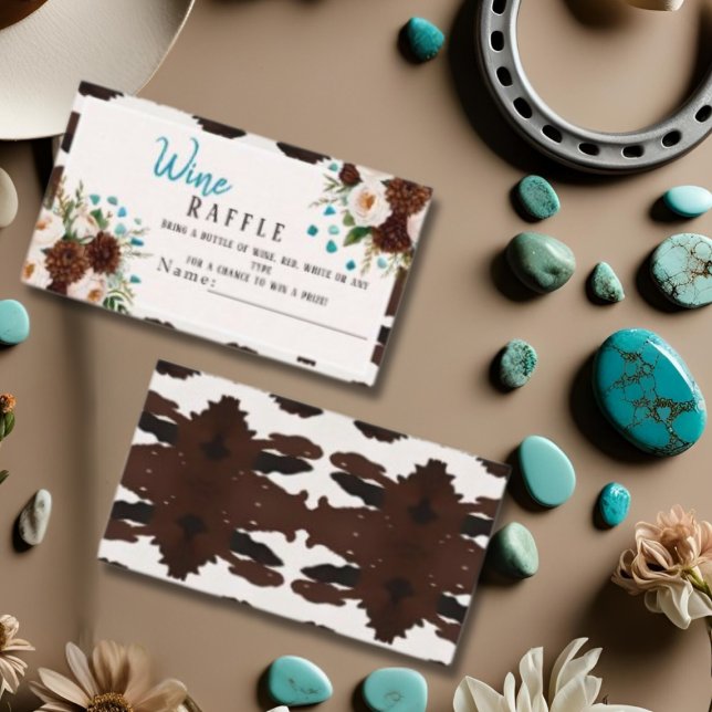 Rustic Floral Boho Wine Raffle Bridal Shower  Enclosure Card (Rustic Floral Boho Wine Raffle Bridal Shower Enclosure Card)