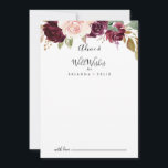 Rustic Floral Botanical Floral Wedding Well Wishes Advice Card<br><div class="desc">This rustic floral botanical floral wedding well wishes advice card is perfect for a modern wedding. The design features beautiful and colourful hand-drawn flowers and foliage, elegantly arranged into attractive bouquets. These cards are perfect for a wedding, bridal shower, baby shower, graduation party & more. Personalise the cards with the...</div>