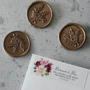 Rustic Floral Botanical Foliage Return Address