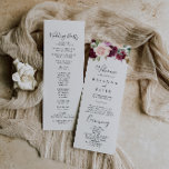 Rustic Floral Botanical Foliage Wedding Program Programme<br><div class="desc">This rustic floral botanical foliage wedding program is perfect for a modern wedding. The design features beautiful and colourful hand-drawn flowers and foliage,  elegantly arranged into attractive bouquets.</div>