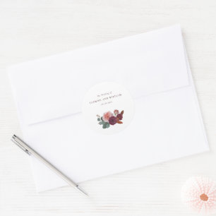 Rustic Floral Bouquet Wedding Envelope seal