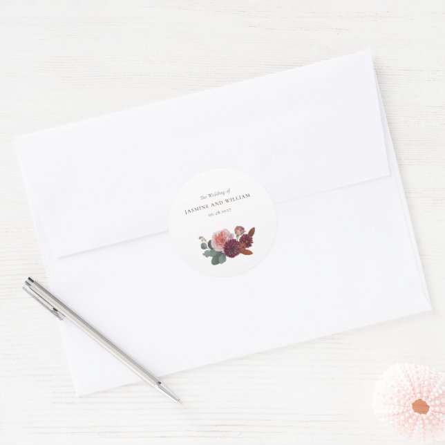 Rustic Floral Bouquet Wedding Envelope seal (Envelope)