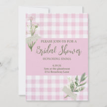 Rustic Floral Bridal Shower Invitation
