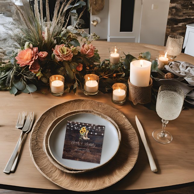 Rustic Floral Bridal Shower Paper  Napkin (Creator Uploaded)