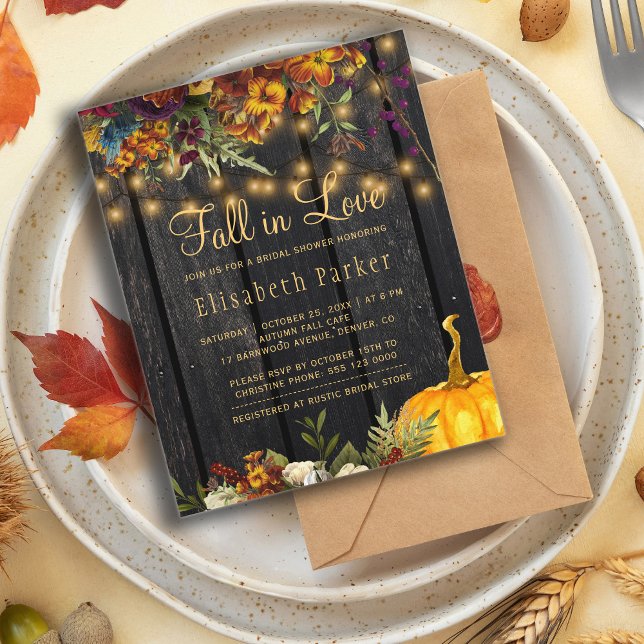 Rustic floral budget bridal shower Invitation (Creator Uploaded)