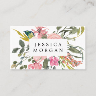 Rustic Floral Business Cards