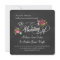 Rustic Floral Chalkboard Wedding Invitations