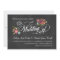 Rustic Floral Chalkboard Wedding Invitations