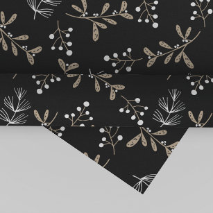 Rustic Floral Christmas Wrapping Paper
