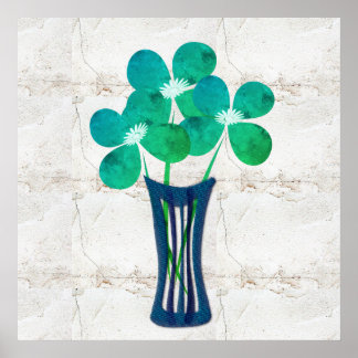 Rustic Floral Collage Poster