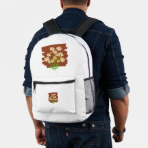 Rustic floral design on brown background