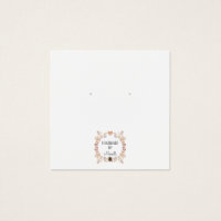 Rustic Floral Earring Earring Jewelry Display Card