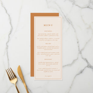 Rustic Floral Elegant Minimal Wedding Menu