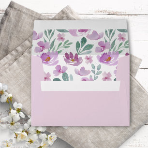 Rustic Floral Eucalyptus Pink Wedding Envelope