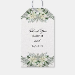 Rustic Floral Fall Winter Wedding  Gift Tags